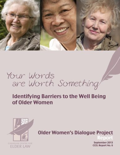 Your Words Are Worth Something report: Identifying barriers to the well being of older women
