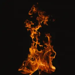 Flames on a black background